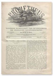 Prometheus : Illustrirte Wochenschrift über die Fortschritte der angewandenten Naturwissenschaften. 2. Jahrgang, 1891, Nr 73
