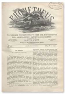 Prometheus : Illustrirte Wochenschrift über die Fortschritte der angewandenten Naturwissenschaften. 2. Jahrgang, 1891, Nr 76