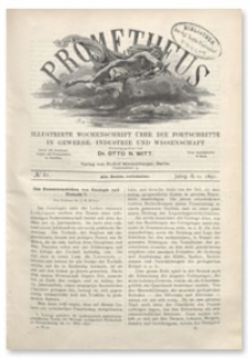 Prometheus : Illustrirte Wochenschrift über die Fortschritte in Gewerbe, Industrie und Wissenschaft. 2. Jahrgang, 1891, Nr 81