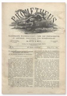 Prometheus : Illustrirte Wochenschrift über die Fortschritte in Gewerbe, Industrie und Wissenschaft. 2. Jahrgang, 1891, Nr 85