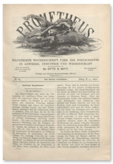 Prometheus : Illustrirte Wochenschrift über die Fortschritte in Gewerbe, Industrie und Wissenschaft. 2. Jahrgang, 1891, Nr 87