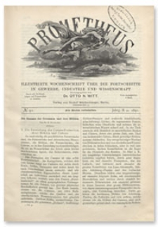 Prometheus : Illustrirte Wochenschrift über die Fortschritte in Gewerbe, Industrie und Wissenschaft. 2. Jahrgang, 1891, Nr 91
