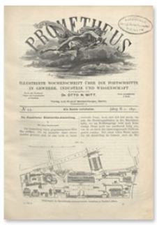 Prometheus : Illustrirte Wochenschrift über die Fortschritte in Gewerbe, Industrie und Wissenschaft. 2. Jahrgang, 1891, Nr 93