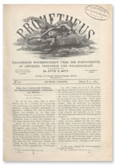 Prometheus : Illustrirte Wochenschrift über die Fortschritte in Gewerbe, Industrie und Wissenschaft. 2. Jahrgang, 1891, Nr 97