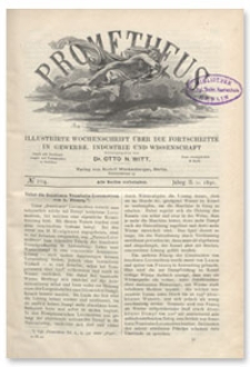 Prometheus : Illustrirte Wochenschrift über die Fortschritte in Gewerbe, Industrie und Wissenschaft. 2. Jahrgang, 1891, Nr 104