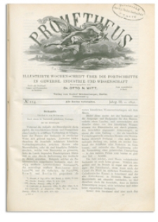 Prometheus : Illustrirte Wochenschrift über die Fortschritte in Gewerbe, Industrie und Wissenschaft. 3. Jahrgang, 1891, Nr 107