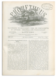 Prometheus : Illustrirte Wochenschrift über die Fortschritte in Gewerbe, Industrie und Wissenschaft. 3. Jahrgang, 1892, Nr 118