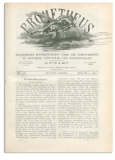 Prometheus : Illustrirte Wochenschrift über die Fortschritte in Gewerbe, Industrie und Wissenschaft. 3. Jahrgang, 1892, Nr 138