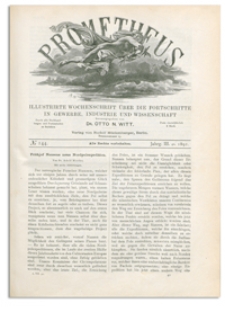 Prometheus : Illustrirte Wochenschrift über die Fortschritte in Gewerbe, Industrie und Wissenschaft. 3. Jahrgang, 1892, Nr 144