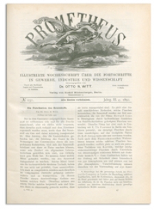Prometheus : Illustrirte Wochenschrift über die Fortschritte in Gewerbe, Industrie und Wissenschaft. 3. Jahrgang, 1892, Nr 151