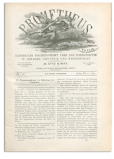 Prometheus : Illustrirte Wochenschrift über die Fortschritte in Gewerbe, Industrie und Wissenschaft. 3. Jahrgang, 1892, Nr 152