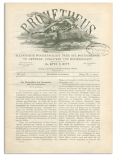 Prometheus : Illustrirte Wochenschrift über die Fortschritte in Gewerbe, Industrie und Wissenschaft. 3. Jahrgang, 1892, Nr 156