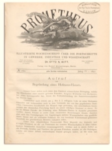 Prometheus : Illustrirte Wochenschrift über die Fortschritte in Gewerbe, Industrie und Wissenschaft. 4. Jahrgang, 1892, Nr 160