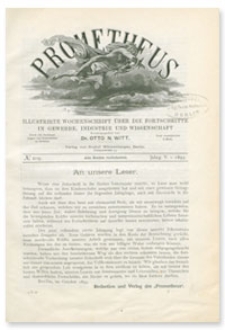 Prometheus : Illustrirte Wochenschrift über die Fortschritte in Gewerbe, Industrie und Wissenschaft. 5. Jahrgang, 1893, Nr 209