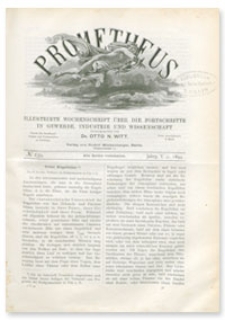 Prometheus : Illustrirte Wochenschrift über die Fortschritte in Gewerbe, Industrie und Wissenschaft. 5. Jahrgang, 1894, Nr 239