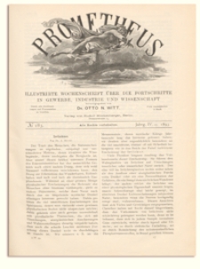 Prometheus : Illustrirte Wochenschrift über die Fortschritte in Gewerbe, Industrie und Wissenschaft. 4. Jahrgang, 1893, Nr 183