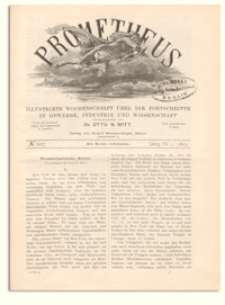 Prometheus : Illustrirte Wochenschrift über die Fortschritte in Gewerbe, Industrie und Wissenschaft. 4. Jahrgang, 1893, Nr 207