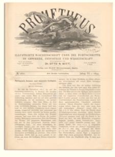 Prometheus : Illustrirte Wochenschrift über die Fortschritte in Gewerbe, Industrie und Wissenschaft. 6. Jahrgang, 1894, Nr 262